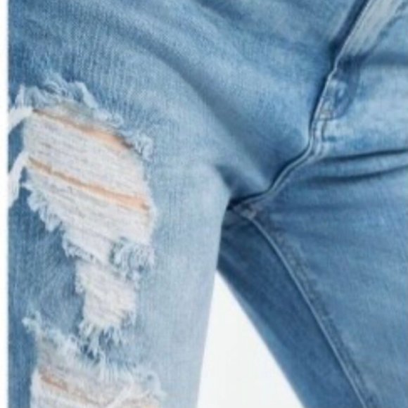 ZARA Skinny Distressed Trafaluc Denim Jean Size 02 - Picture 3 of 9